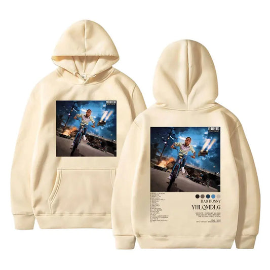Bad Bunny YHLQMDLG Hoodie – Beige