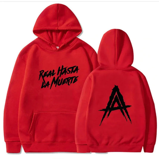 Anuel AA Album Real Hasta La Muerte Hoodie Red