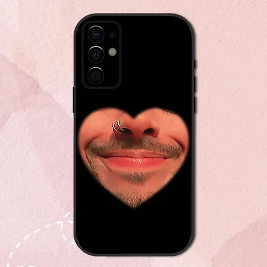 Rauw Alejandro Heart Smile Samsung Phone Case (Black)