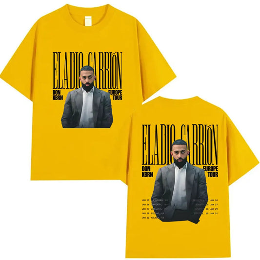 Rapper ELADIO CARRIÓN DON KBRN WORLD TOUR 2025 T-Shirt – Yellow