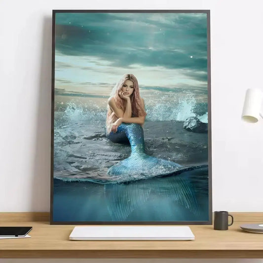 Shakira Mermaid Ocean Poster