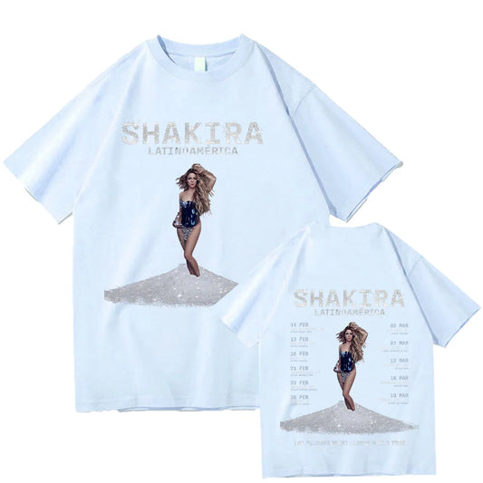 Shakira Las Mujeres Ya No Lloran World Tour 2025 T-shirt Blue