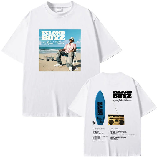Myke Towers Island Boyz Surfboard T-Shirt - White