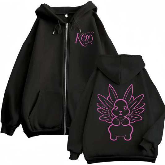 Kenia OS Zipper Hoodie – Black