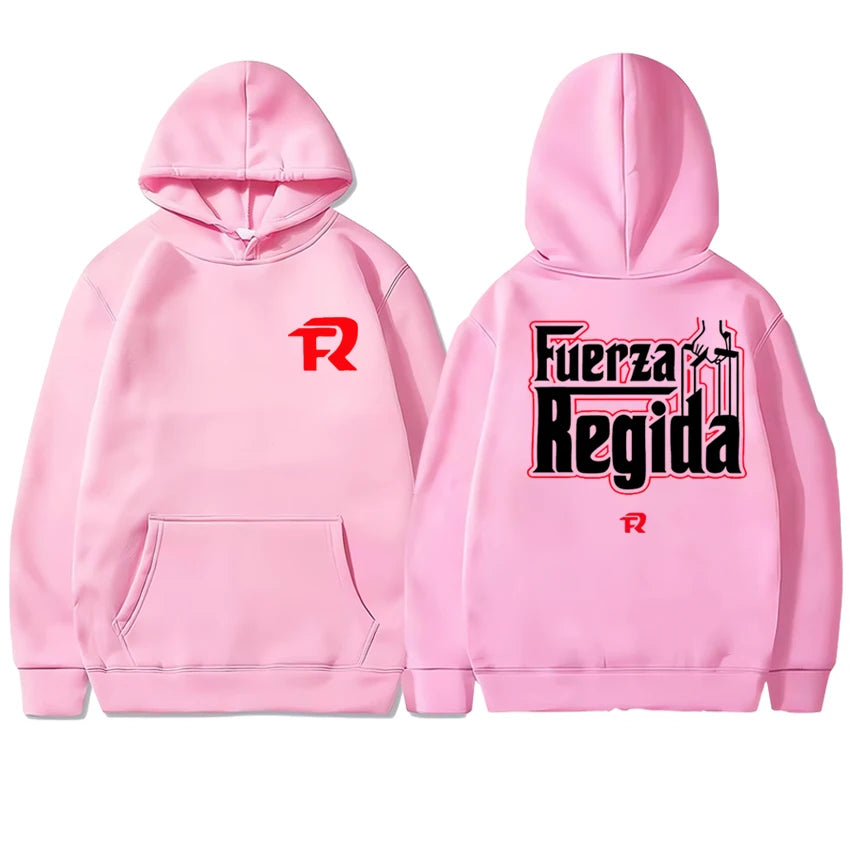 Fuerza Regida Premium Logo Hoodie – Pink