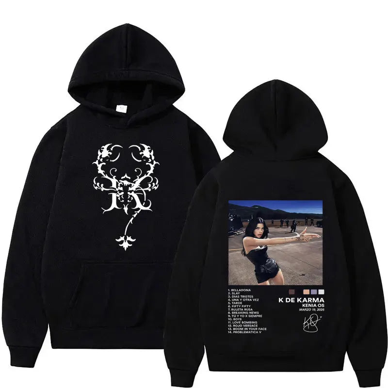 Kenia OS K de Karma Tracklist Hoodie - Black
