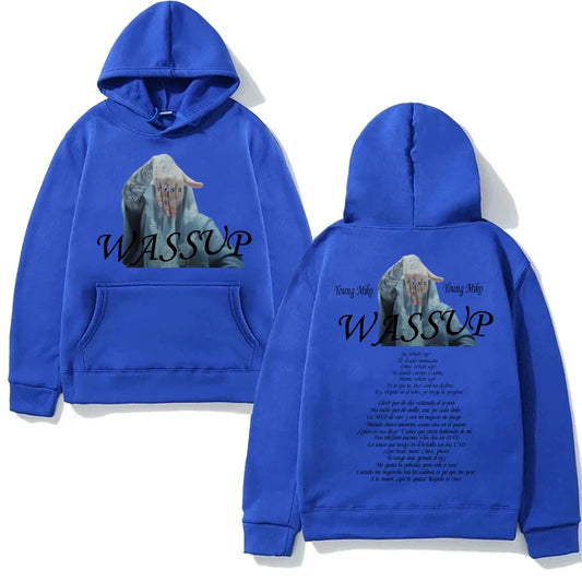 Young Miko “WASSUP” Hoodie – Blue