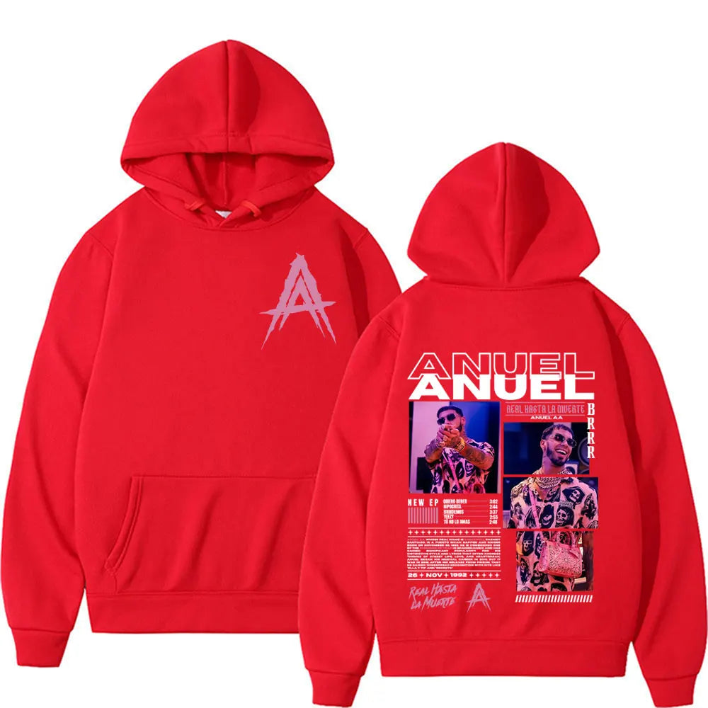 Anuel AA Real Hasta La Muerte Hoodie – Red