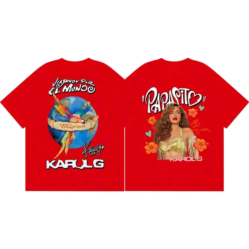 Karol G Tropicoqueta Papasito T-Shirt - Red