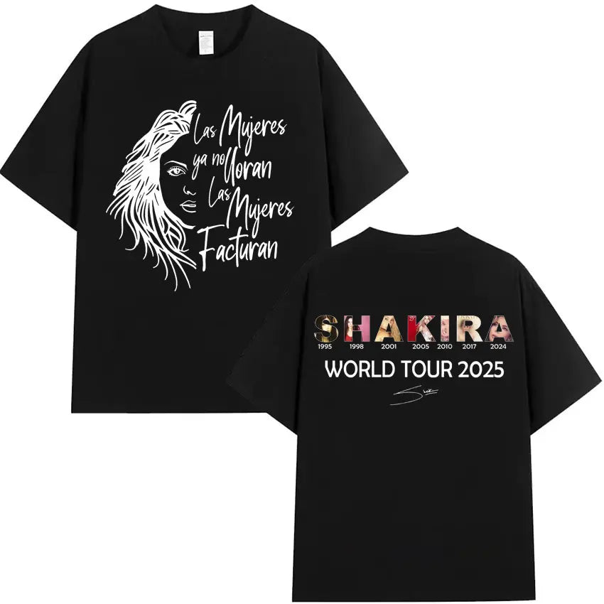 Shakira Las Mujeres Ya No Lloran World Tour 2025 T-Shirt – Red