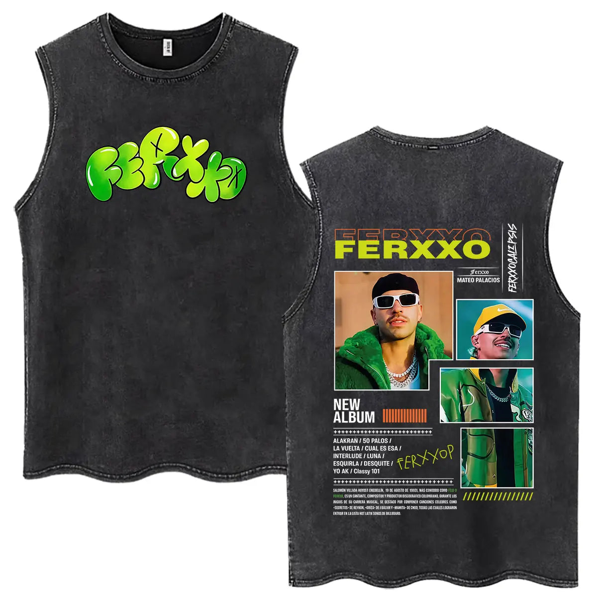 Feid EL GREEN PRINT: La Saga FEID VS FERXXO Tour 2026 Tank Top