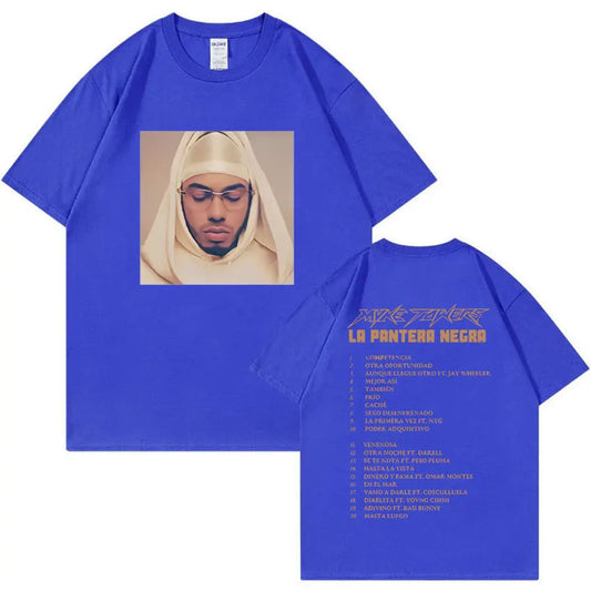Myke Towers La Pantera Negra Tracklist T-Shirt – Blue