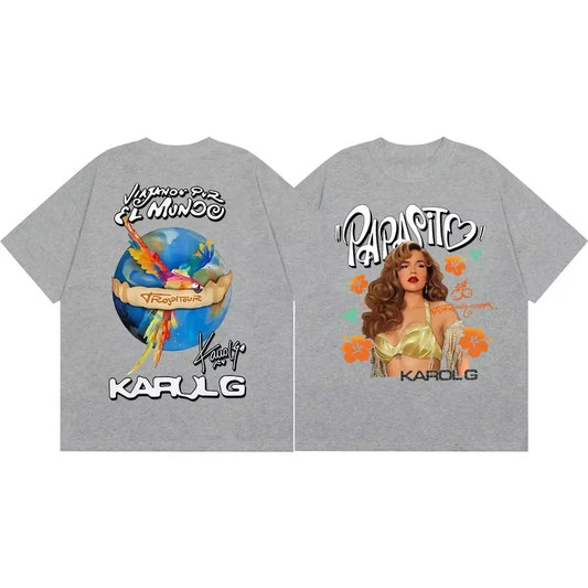 Karol G Tropicoqueta Papasito T-Shirt - Gray