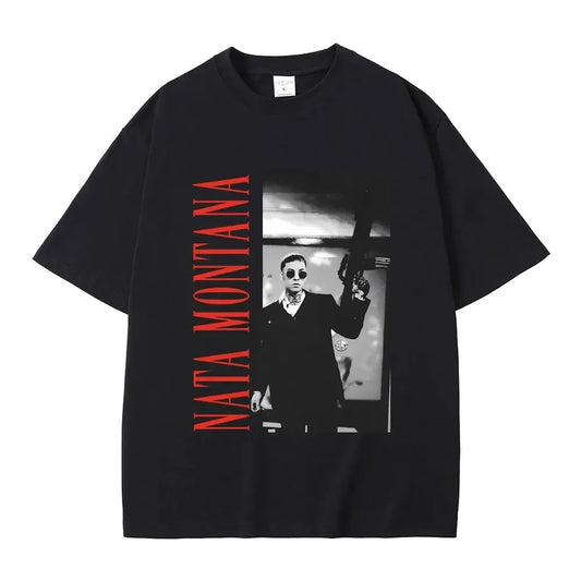 Natanael Cano Nata Montana T-Shirt – Black
