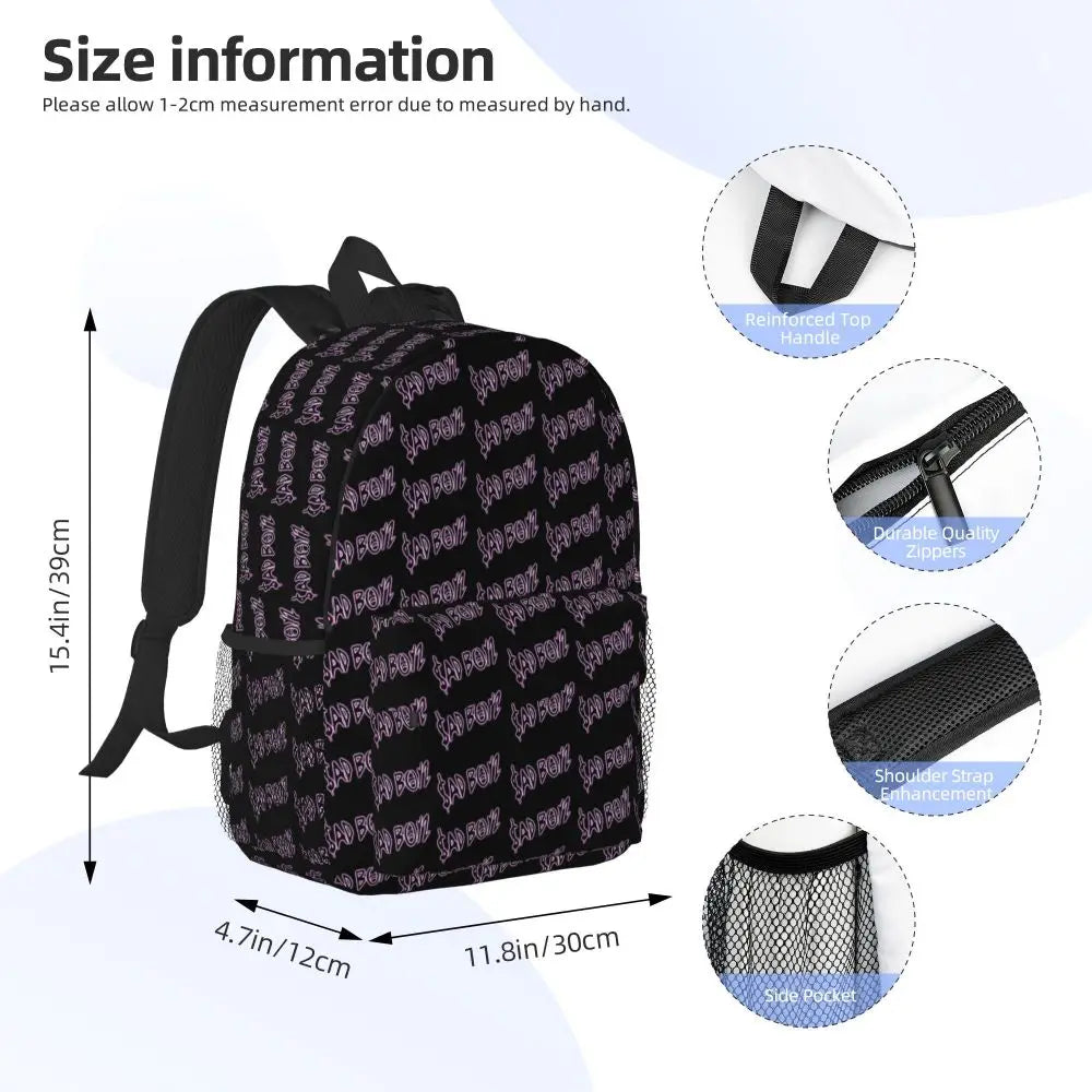 Junior H Sad Boyz Logo Backpack – Purple