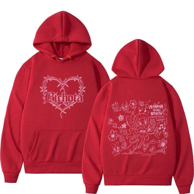 Karol G “Bichota” Hoodie – Red – Latin Music Merchandise