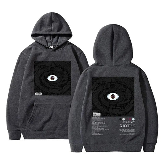 Bad Bunny X 100PRE Hoodie – Dark Grey