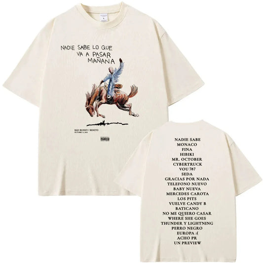 Bad Bunny Nadie Sabe Lo Que Va a Pasar Mañana T-Shirt – Beige