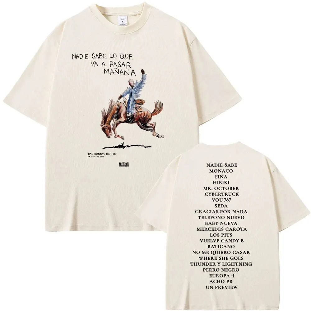 Bad Bunny Nadie Sabe Lo Que Va a Pasar Mañana T-Shirt – Dark Grey