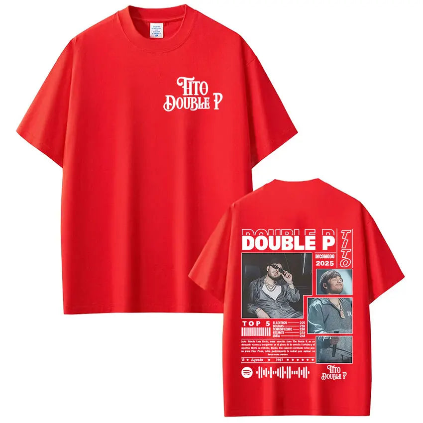 Tito Double P Incomodo Tour 2025 Red T-Shirt