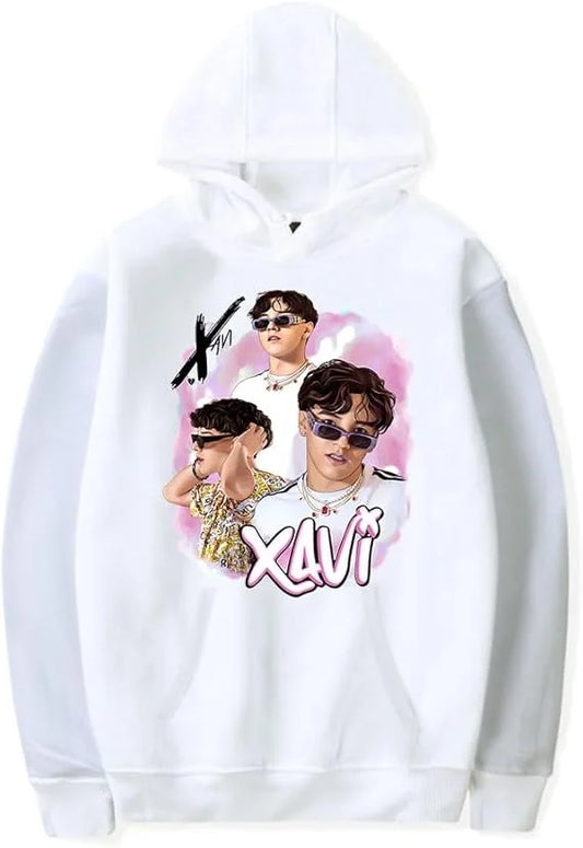 Xavi Iconic Portrait Hoodie – White
