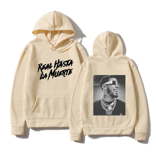 Anuel AA Real Hasta La Muerte Hoodie – Beige