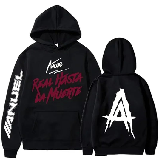 Anuel AA Real Hasta La Muerte Hoodie Black - edition limited
