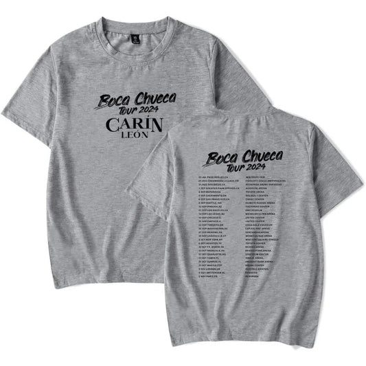 Carín León Boca Chueca 2024 Tour T-Shirt – Gray