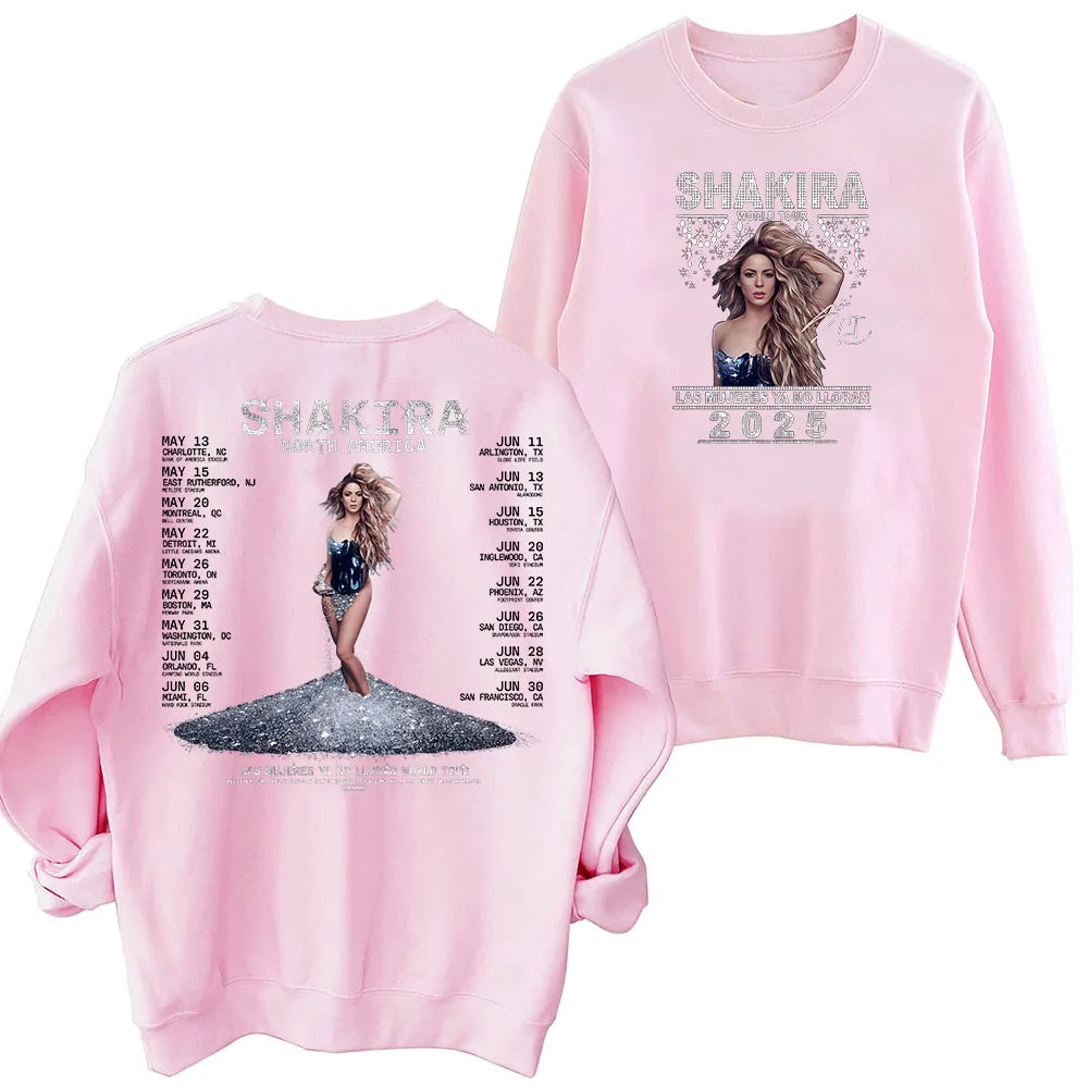 Shakira Sweatshirt – “Las Mujeres Ya No Lloran” World Tour 2025 Pink