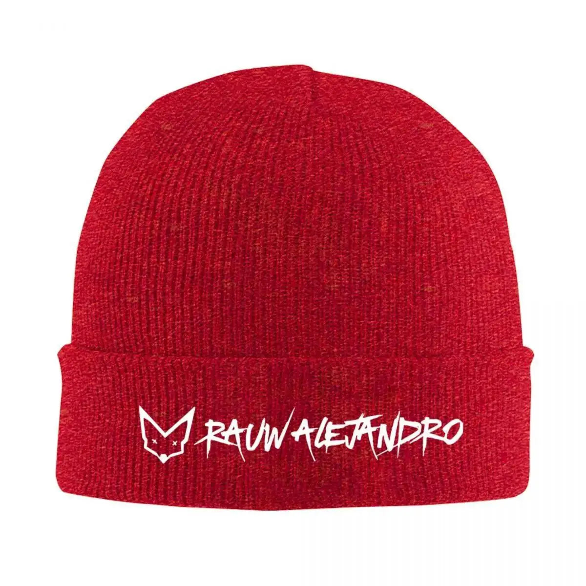 Rauw Alejandro Logo Knit Beanie (Red)