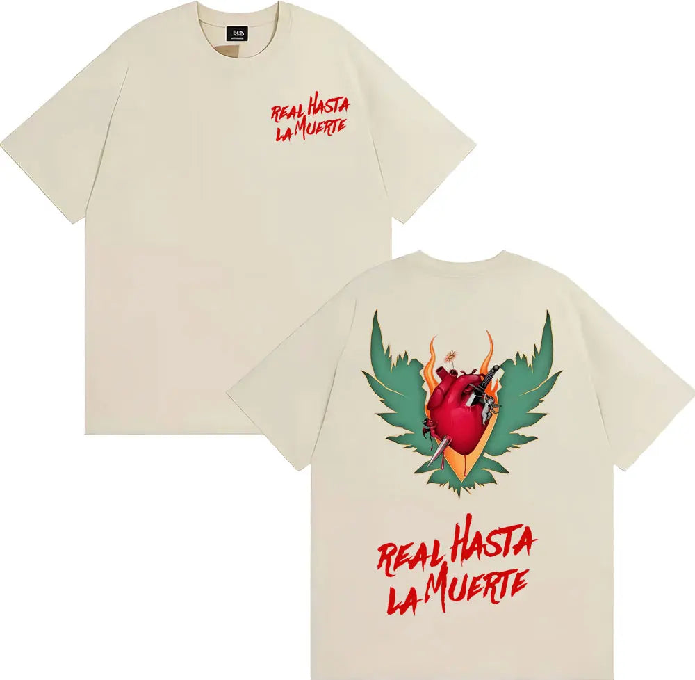 Anuel AA RHLML 2 “Real Hasta La Muerte” T-Shirt – Beige