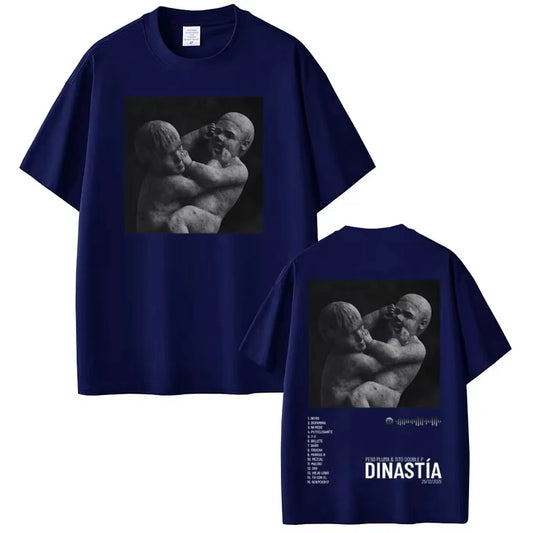 Peso Pluma & Tito Double P Dinastía T-Shirt - Navy Blue