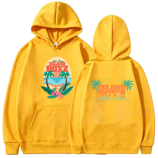 Myke Towers Island Boyz Tropical Hoodie - Yellow
