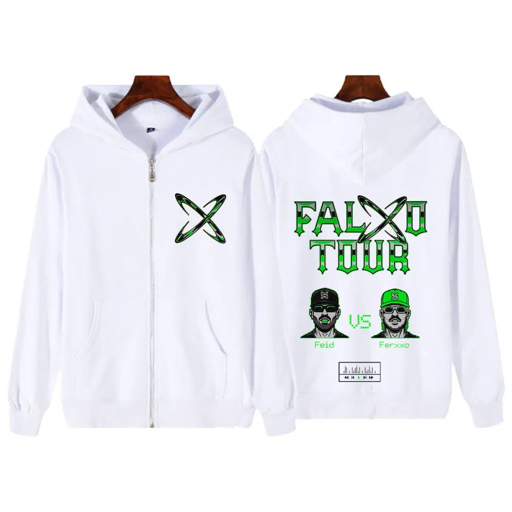 Feid EL GREEN PRINT: La Saga PALXO TOUR Zip-Up Hoodie