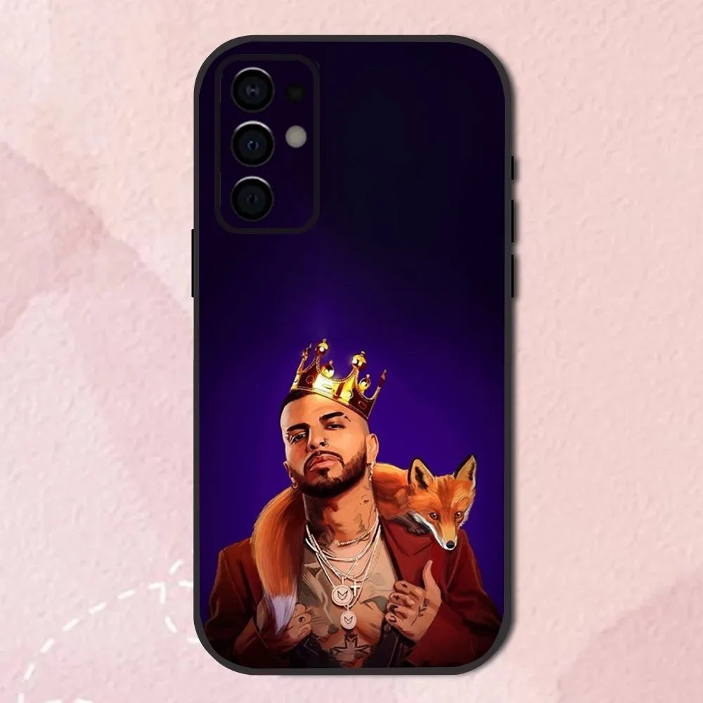 Rauw Alejandro Crown Portrait Phone Case for Samsung (Purple)