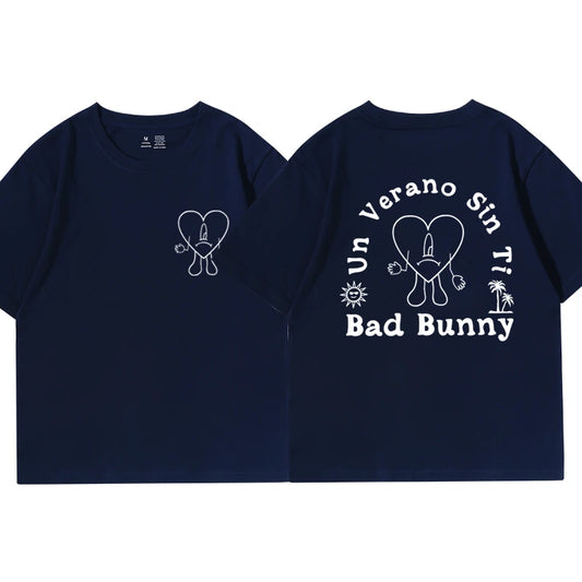 Bad Bunny Un Verano Sin Ti T-Shirt – Navy Blue