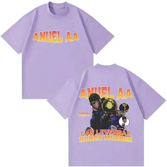 Rapper Anuel AA Tour Album 2025 T-Shirt - purple