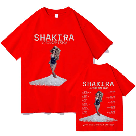 Shakira Las Mujeres Ya No Lloran World Tour 2025 T-shirt Red