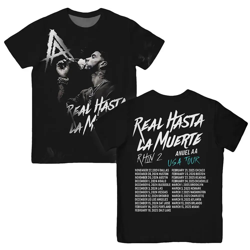 Anuel AA “Real Hasta La Muerte” Tour T-Shirt – Black