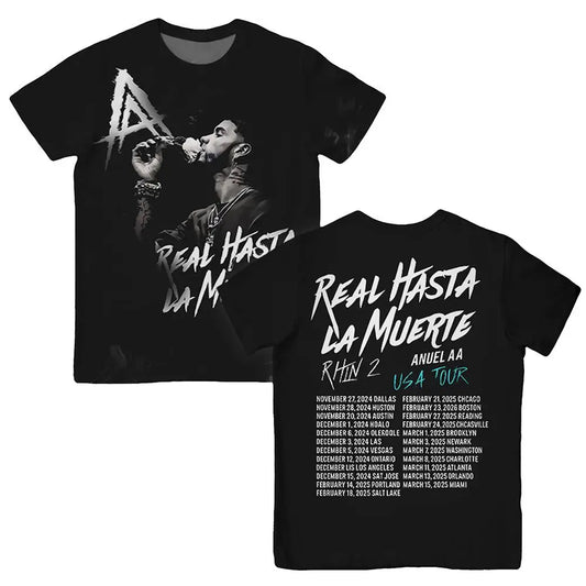 Anuel AA “Real Hasta La Muerte” Tour T-Shirt – Black