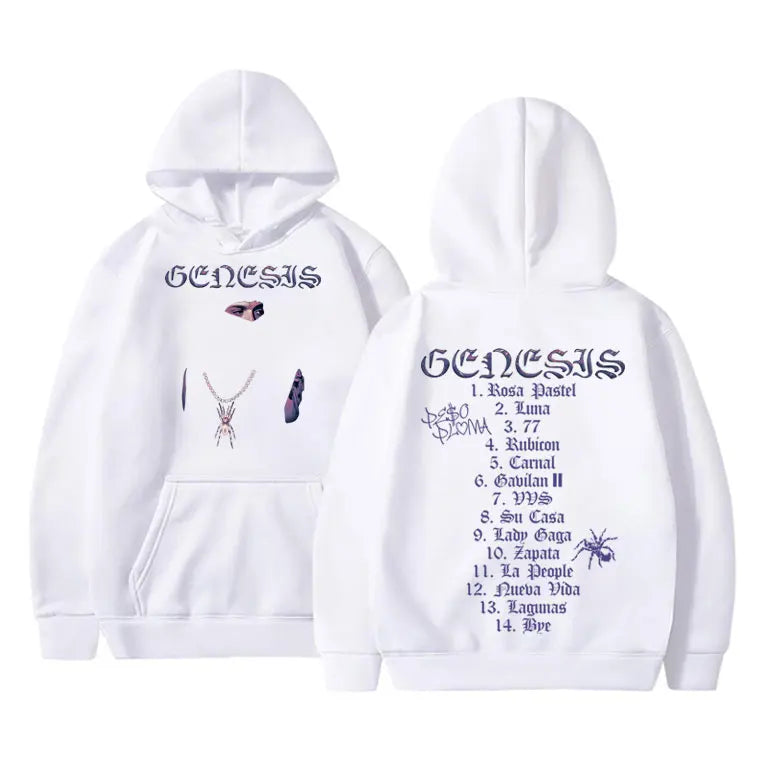Peso Pluma Genesis Music Album Hoodie - White