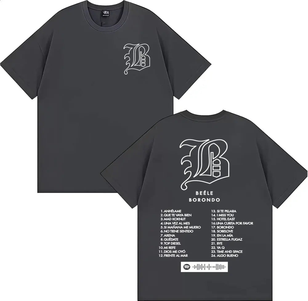 Beéle Borondo Tour Music T-Shirt - Dark Grey