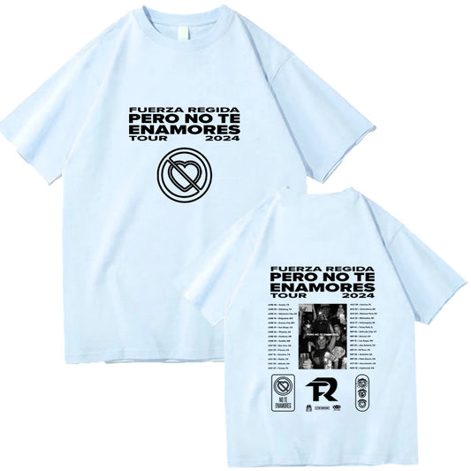 Fuerza Regida “Pero No Te Enamores Tour 2024” T-Shirt – Sky Blue