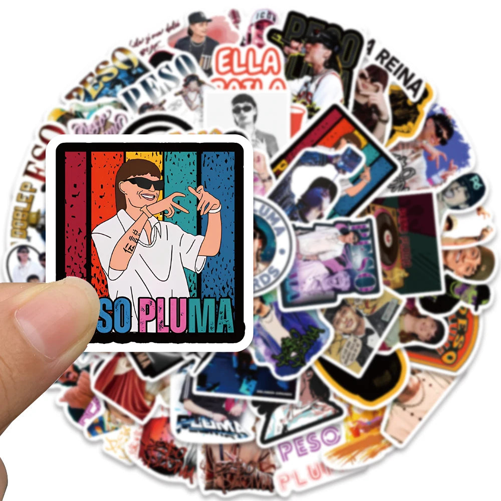 50 PCS Peso Pluma Funny Stickers Graffiti Waterproof Decals