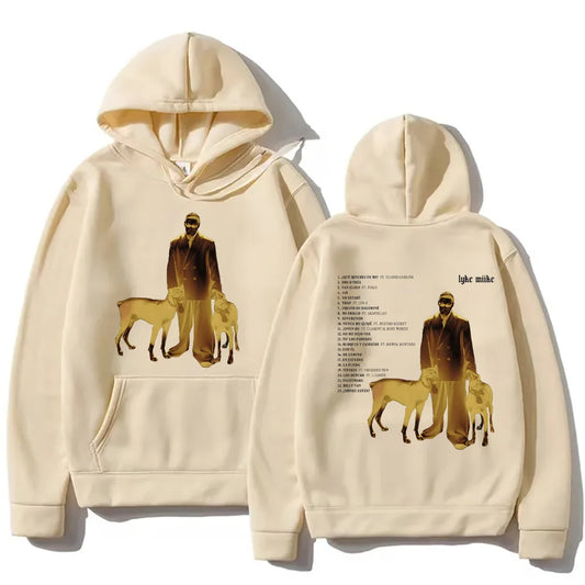 Myke Towers Lyke Mike Album Hoodie Beige