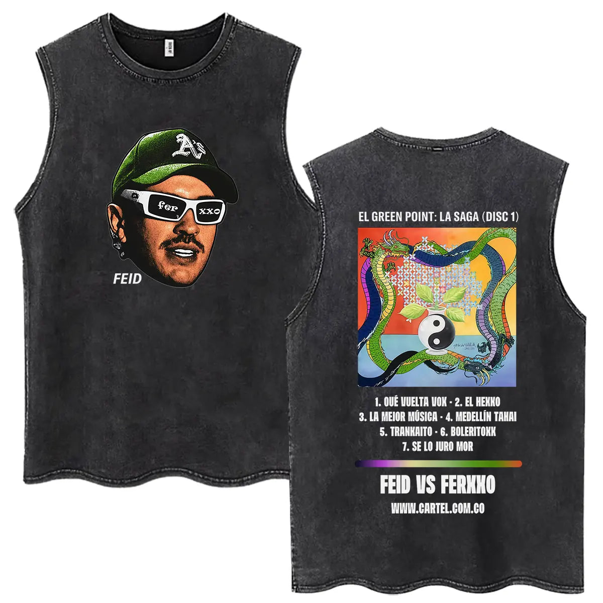Feid EL GREEN PRINT: La Saga FEID VS FERXXO Tour 2026 Tank Top