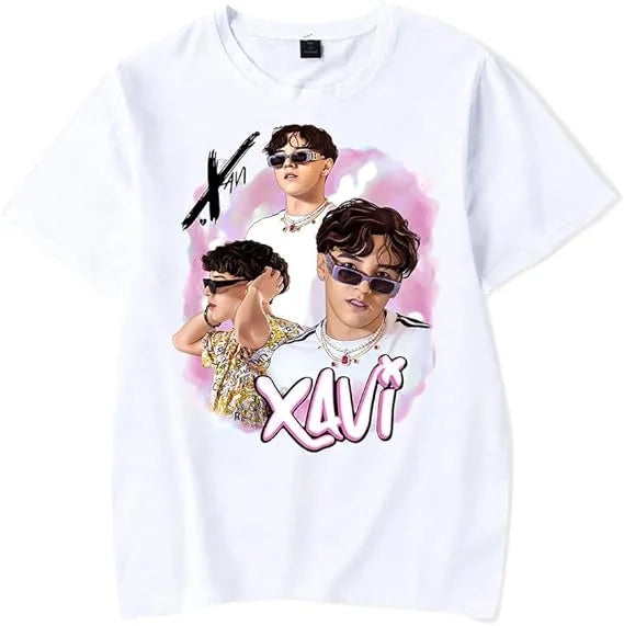 Xavi Retro Portrait T-Shirt – White