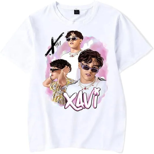 Xavi Retro Portrait T-Shirt – White