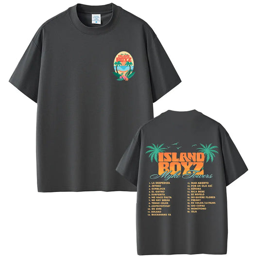 Myke Towers Island Boyz Album T-Shirt - Dark Grey