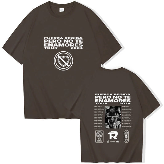 Fuerza Regida “Pero No Te Enamores Tour 2024” T-Shirt – Brown